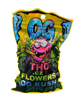 OG Kush THC‑X – aromatické květy (detail balení)