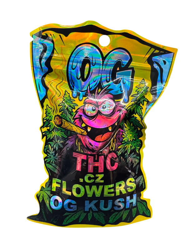OG Kush THC‑X – aromatické květy (detail balení)