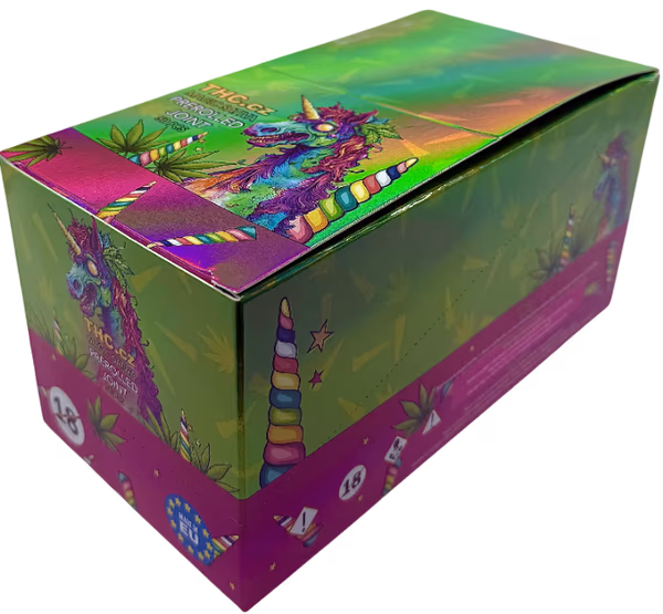 THC-X Display Box – 50 prerolls v tubách (prezentační balení)