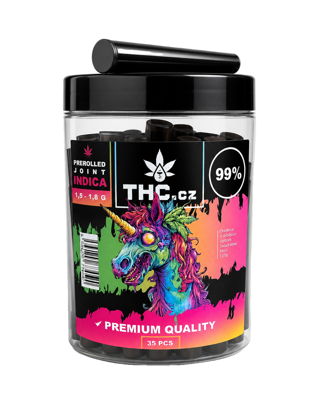 THC.cz Prerolled Joint Indica dóza 35 ks
